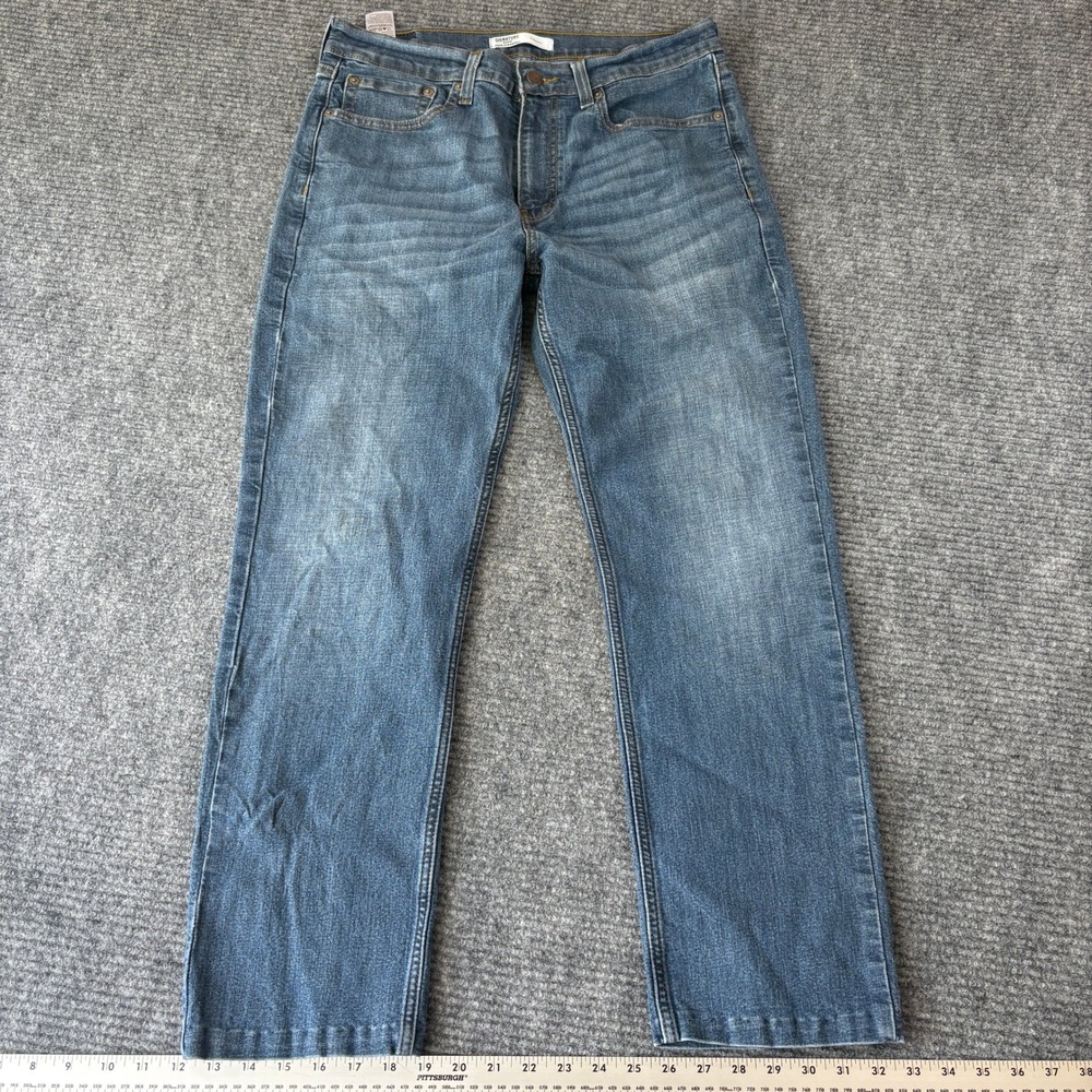 Signature by Levi Strauss & Co Mens Straight Leg Jeans Medium Wash Blue 32x30
